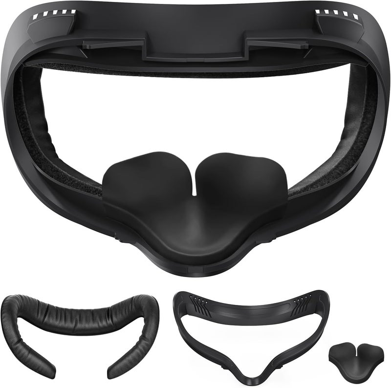 SUPERUS Facial Interface & Face Cover Pad & Removable Nose Guard for Oculus Quest 2, Sweat-Proof PU Foam Cushion - VR Accessories for Meta Quest 2, Compatible with Oculus Quest 2 Original Spacer - Image 1